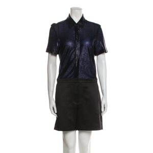 Sandro Romper Blue & Metallic with Glitter Accents. Sandro Size 3 = Medium.